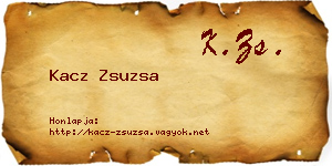 Kacz Zsuzsa névjegykártya